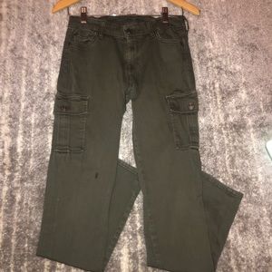 7 for All Mankind Army Green Jeans